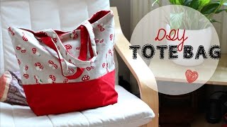 DIY Tote Bag  Beginners Sewing Tutorial [upl. by Ettereve]