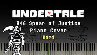 Undertale  046 Spear of Justice  Hard PianoSynthesia [upl. by Benita]