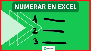 1️⃣2️⃣3️⃣ Cómo poner números consecutivos en Excel  Enumerar [upl. by Glass605]