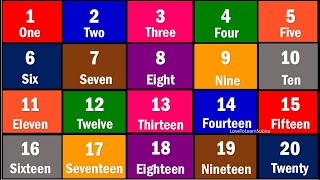 Number Names 1 To 20Number Name Number Spelling 1 to 20Number In Words 1 to 201 to 20 Spelling [upl. by Kwapong]