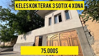 Keles Ko’kterak 3 sotix 4 xona 💸75000 ☎️990046666 arzonuylar uylar uy hovli arzon hovli [upl. by Acirtal186]