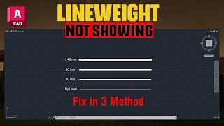 Autocad line thicknesslineweight doesn not change not showing display [upl. by Ardella]