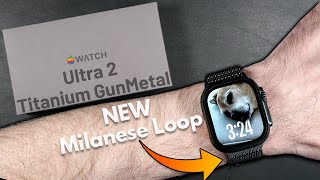 Apple Watch Ultra 2 GunMetal Titanium  Milanese Loop Band 🔥🔥🔥 [upl. by Berman]