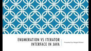 Enumeration vs Iterator Interface with Example  enumeration iterator java [upl. by Colon260]