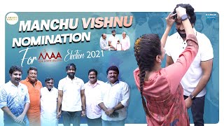 Manchu Vishnu Nomination For Maa Election 2021 Manchu Vishnu  Lakshmi Manchu [upl. by Luthanen900]