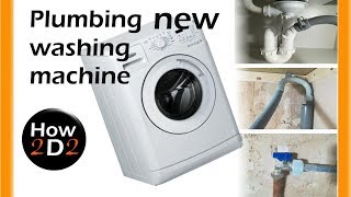 new washing machine plumbing installation water supply and waste [upl. by Hoseia]