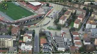 Le impressionanti immagini dellalluvione a Vicenza il video dallelicottero [upl. by Ifill]