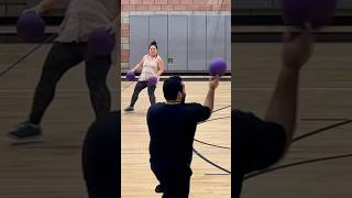 No Look Throw dodgeball highlights shorts  472 [upl. by Enaj689]