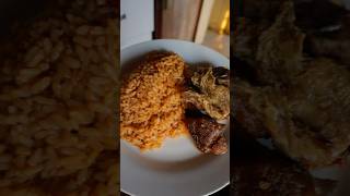 Nigerian jollof rice or Ghanaian jollof foodie food rice recipe shorts shortvideo [upl. by Nahgam931]