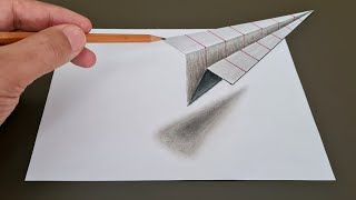 easy 3d drawing on paper for beginners drawing a 3d with only single ruler [upl. by Blase]