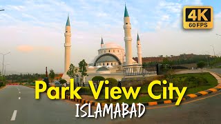 🇵🇰 Park View City Islamabad Pakistan 4K Driving Tour amp Captions [upl. by Yeldua]