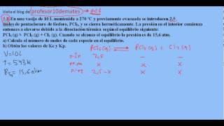 Selectividad química Andalucía junio 2012 5 B a Equilibrio [upl. by Akimihs]