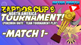 Pokemon Unite NORTH AMERICA  ZAPDOS CUP GAME 1  9 TEAM TOURNAMENT PLAY [upl. by Auop]