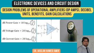 Design Problems of Operational Amplifiers Op Amps Decibel Units Benefits Gain Calculations [upl. by Ginny]