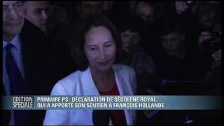 Primaire PS  Ségolène Royal félicite François Hollande [upl. by Narad760]