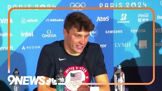 Bobby Finke Speaks After WorldRecord Shattering Gold Medal Swim [upl. by Ragas]