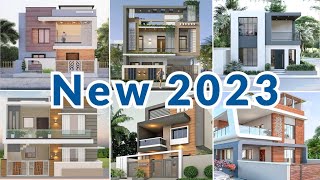 Top 50 modern 2 floor house elevation design  Double floor home front elevation design 2023 [upl. by Erapsag963]