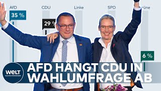 LANDTAGSWAHL IN SACHSEN AfD laut InsaWahlumfrage klar auf Platz eins [upl. by Klimesh188]