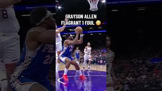 Grayson Allen called for flagrant 1 for this foul on Yabusele 👀😳 graysonallen nba basketball [upl. by Clea383]