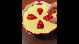 Air Fryer Recipe  Egg and Milk Pudding with Strawberries [upl. by Narah]