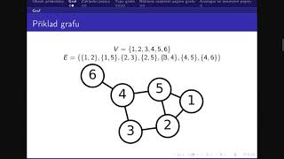 PLIN Základy matematiky a statistiky 08 Úvod do teorie grafů grafové algoritmy [upl. by Anairt807]