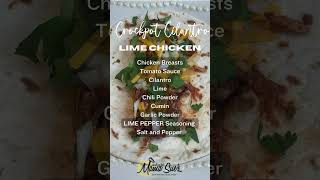 Easy and delicious Crockpot Cilantro Lime Chicken Simple chicken dinner recipe [upl. by Pippo646]