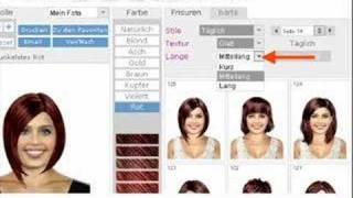 Frisuren Simulation  Online Haare Schneiden [upl. by Hank391]