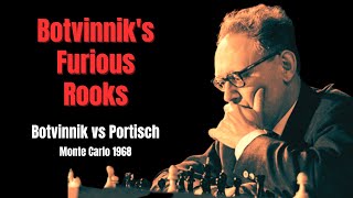 Botvinniks Legendary Double Rook Sacrifice Botvinnik vs Portisch [upl. by Arhaz]