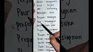 Kosakata Bahasa Inggris Tentang Kata Kerja Part 7 shorts [upl. by Aitekram467]