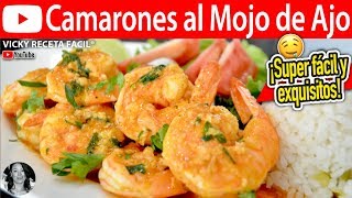 CAMARONES AL MOJO DE AJO  VickyRecetaFacil [upl. by Ong536]