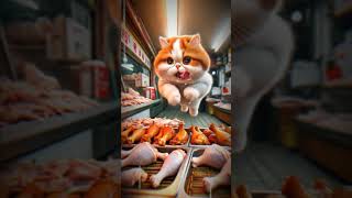 Kucing mencuri daging cat catlover kitten kucing kucinglucu [upl. by Ahtebat]