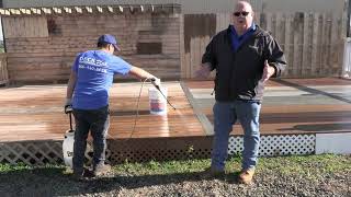 Deck Restoration Plus Deck And Wood Cleaner Demo [upl. by Tedder]