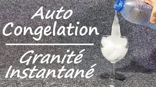 Granité instantané 🔴Coca gelé instantanément  Eau en glace instantanée  Surfusion  Supercooling [upl. by Fenny533]