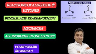 MECHANISM OF BENZILIC ACID REARRANGEMENT  ALDEHYDE KETONE CARBOXYLIC CLASS 12TH CHEMISTRY [upl. by Einon]