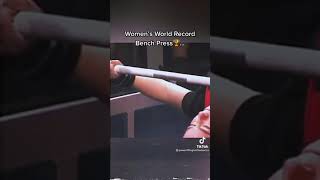 world record for womens bench press [upl. by Ihp]