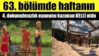 SURVİVOR YENİ BÖLÜMDE HAFTANIN 4DOKUNULMAZLIK OYUNUNU KAZANAN TAKIM BELLİ OLDU [upl. by Suehtomit]