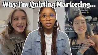 Why Im Quitting Marketing  Oversaturated Job Market Low Salaries Switching Careers Etc [upl. by Jeane]