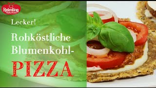 Blumenkohl Pizza  das vegane Rohkost Rezept [upl. by Narag]