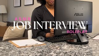 ASMR Job Interview Role Play Soft Spoken Writing Typing [upl. by Adlez]