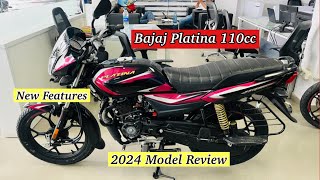 Bajaj Platina 110cc 2024 Model E20 BS7 Full Review  On Road Price Mileage New Features  platina [upl. by Wittie420]