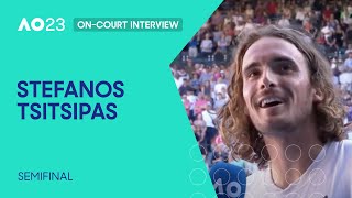 Stefanos Tsitsipas OnCourt Interview  Australian Open 2023 Semifinal [upl. by Yrrep]