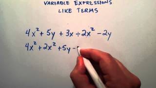 Simplifying Variable Expressions by Combining Like Terms  Intermediate Algebra  Lesson 17 [upl. by Anyehs]