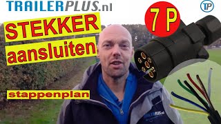 AANSLUITSCHEMA AANHANGER 7 POLIGE STEKKER Stekker 7 polig aansluiten stappenplan [upl. by Aken]