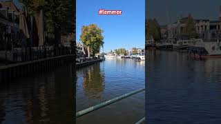 holland lemmer friesland boatlife town shopping terrace travel [upl. by Goines]