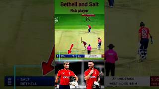 Jacob Bethell and Philip Salt partnership engvswi cricket shorts rcb [upl. by Dupuis]