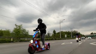 Electric Scooter WEPED Dark Knight 72V 90a Top Speed 125km  77MPH Race Against the Storm [upl. by Lebyram]