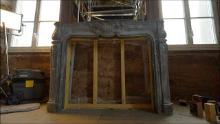 Installing An 18th Century Marble Fireplace [upl. by Ecirehs]