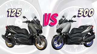 Xmax 125 VS Xmax 300 Acceleration and Top Speed [upl. by Ttik]