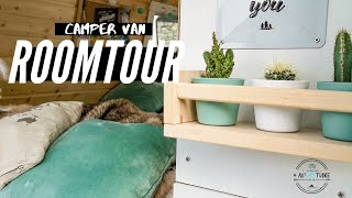 Van Roomtour VW T5 Campervan wir zeigen euch unseren Van  Selbstausbau mit kleinem Budget [upl. by Salem471]