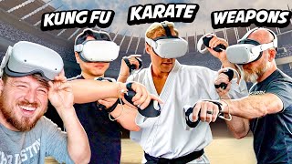 3 Martial Arts Experts try VR Fighting [upl. by Maisel152]